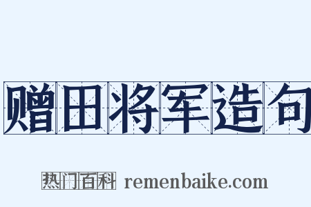 赠田将军造句是什么意思的图片